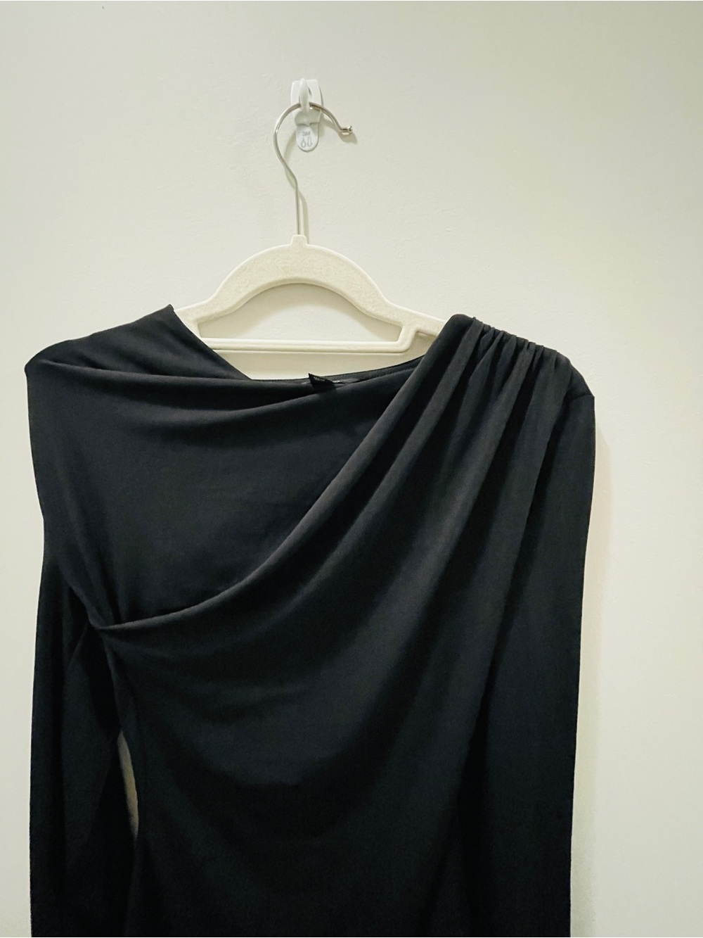 RW&CO. Black Draped Long-Sleeve Top - Picture 3 of 5